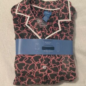 Simply Vera Vera Wang Black and Pink Patterned Microfleece PJs